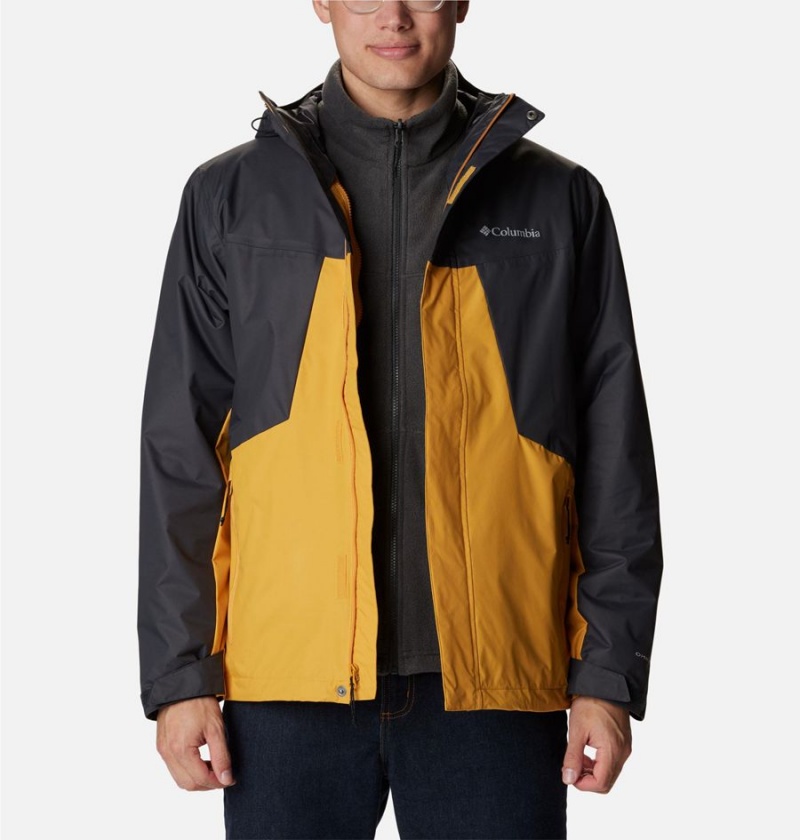 Columbia Tunnel Falls Interchange Men's 3 In 1 Jackets Yellow | LRFYKA-387