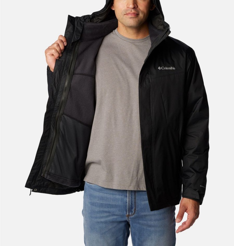 Columbia Tunnel Falls Interchange Men's 3 In 1 Jackets Black | JEOACS-491