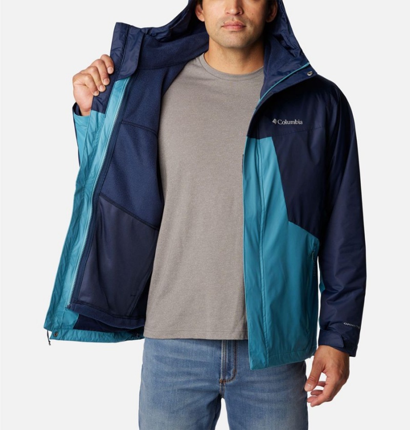 Columbia Tunnel Falls Interchange Men's 3 In 1 Jackets Navy | CRYTQL-682