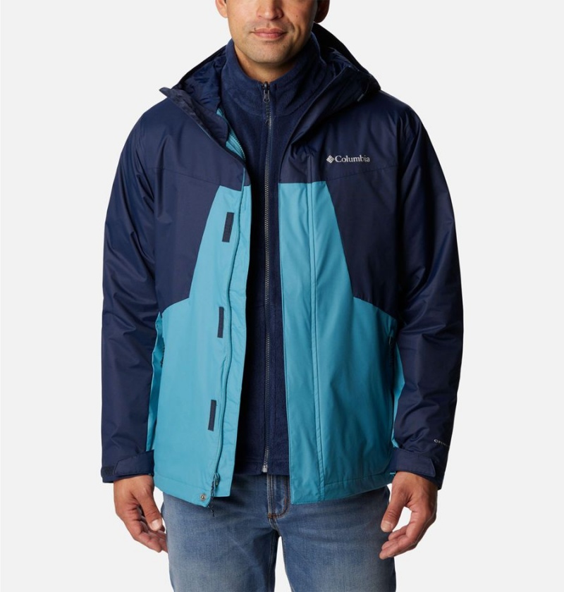 Columbia Tunnel Falls Interchange Men's 3 In 1 Jackets Navy | CRYTQL-682