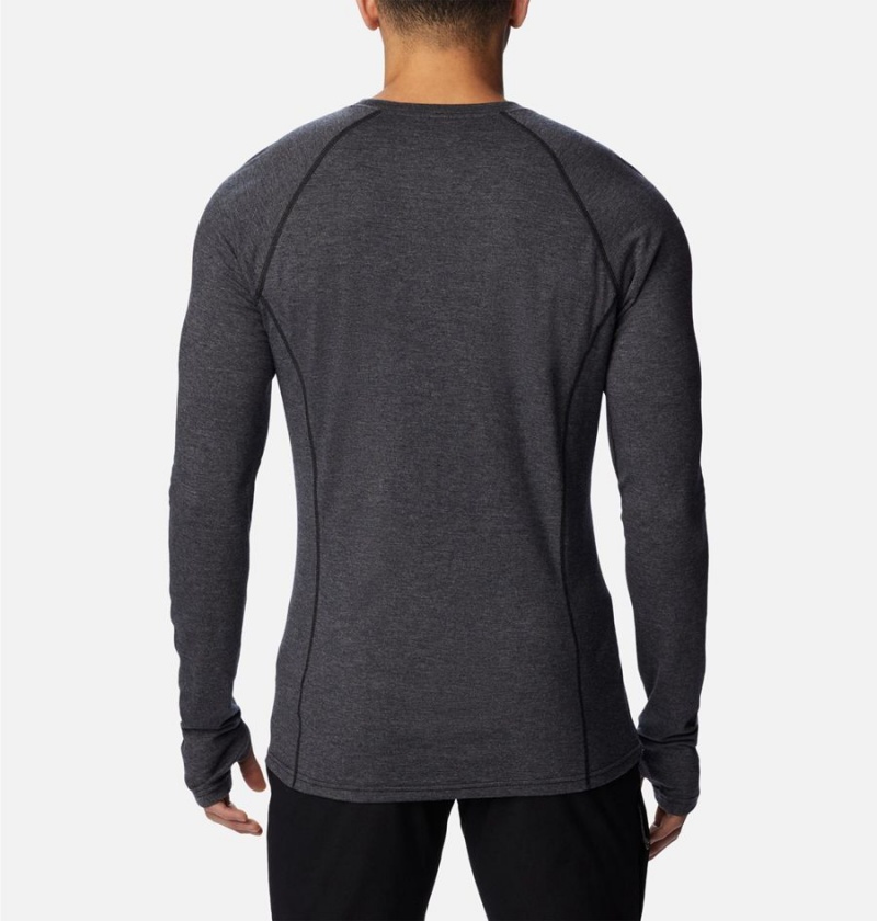 Columbia Tunnel Springs Wool Crew Baselayer Men's T-Shirt Black | KAGDZV-754