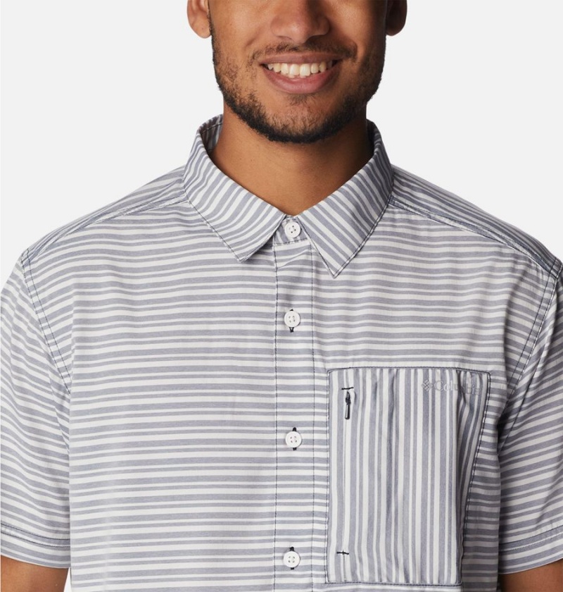Columbia Twisted Creek III Short Sleeve Men's Shirt White | SOCUYI-975