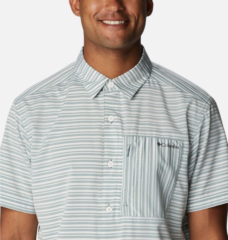 Columbia Twisted Creek III Short Sleeve Men's Shirt Grey | CGSWJY-091