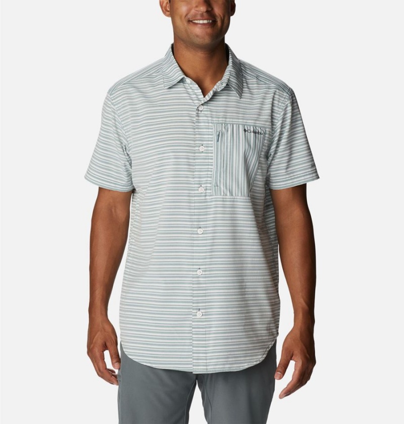 Columbia Twisted Creek III Short Sleeve Men\'s Shirt Grey | CGSWJY-091