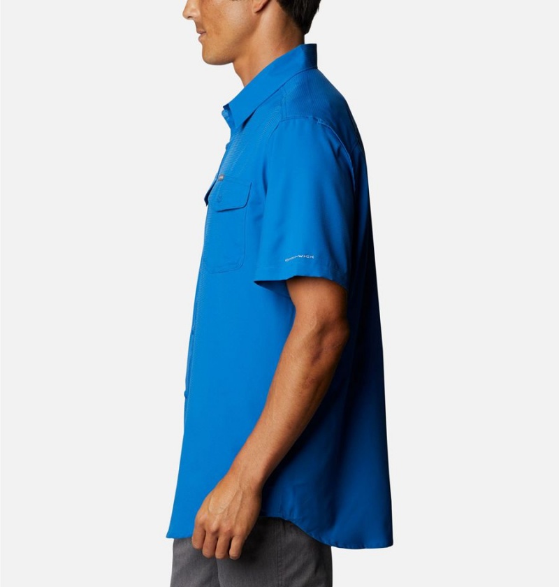 Columbia Utilizer II Solid Short Sleeve Men's Shirt Blue | ANVTSR-728