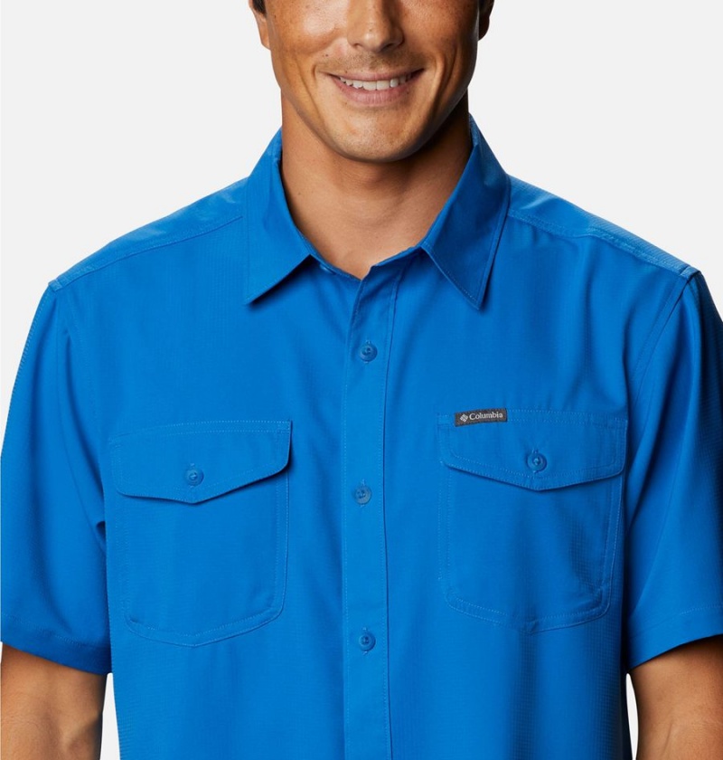 Columbia Utilizer II Solid Short Sleeve Men's Shirt Blue | ANVTSR-728