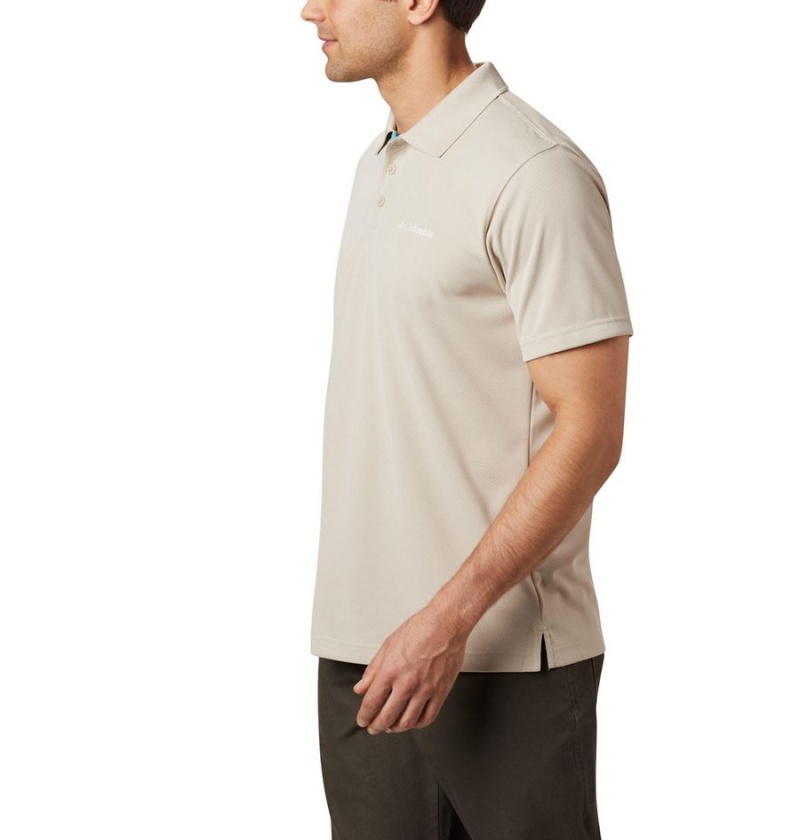 Columbia Utilizer Men's Polo Shirt Khaki | WHCGMY-459