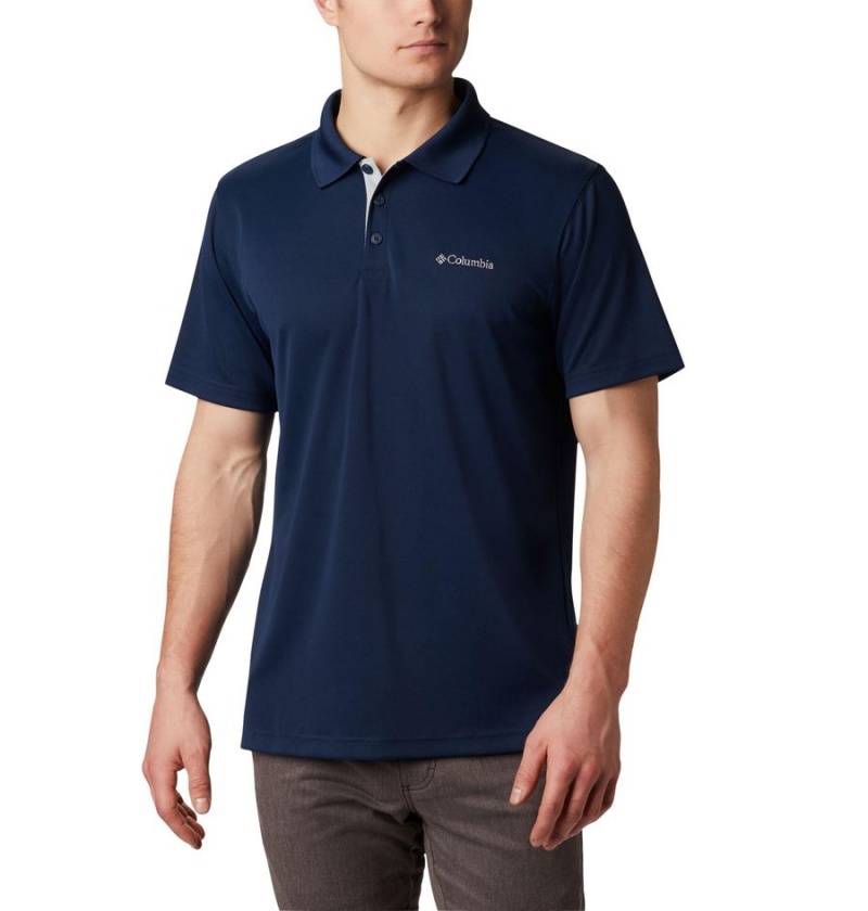 Columbia Utilizer Men\'s Polo Shirt Navy | MGIEPT-157