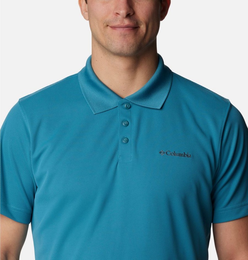 Columbia Utilizer Men's Polo Shirt Turquoise | VIDFWL-264