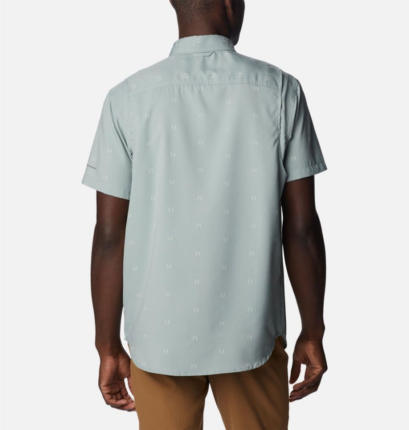 Columbia Utilizer Printed Woven Short Sleeve Men's Shirt Grey | UDOJGE-327