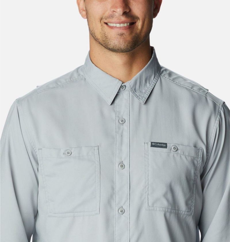 Columbia Utilizer Woven Long Sleeve Men's Shirt Grey | IRNGCB-502
