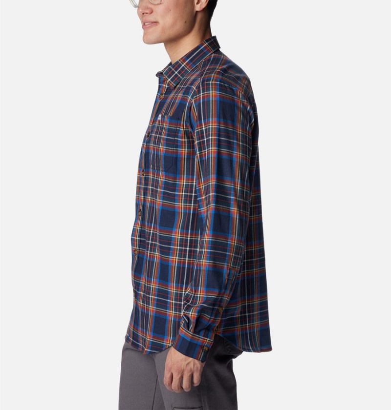 Columbia Vapor Ridge III Long Sleeve Men's Shirt Navy | LCVGYW-576