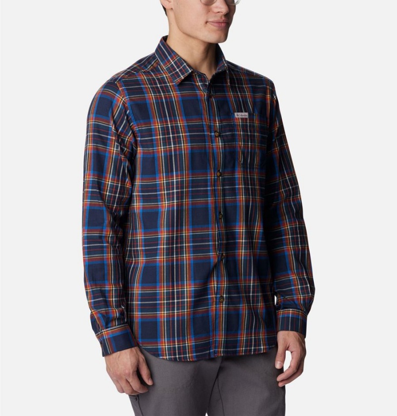 Columbia Vapor Ridge III Long Sleeve Men's Shirt Navy | LCVGYW-576