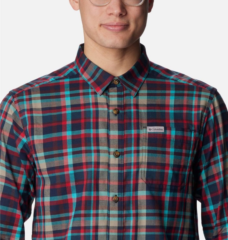 Columbia Vapor Ridge III Long Sleeve Men's Shirt Multicolor | WJIURL-528