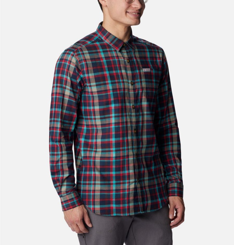 Columbia Vapor Ridge III Long Sleeve Men's Shirt Multicolor | WJIURL-528