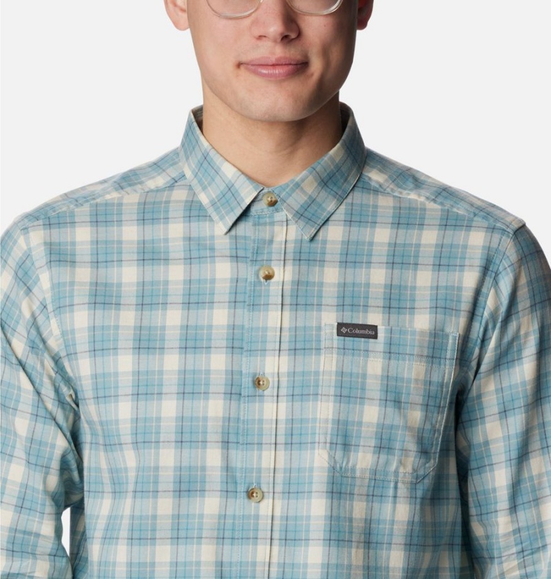 Columbia Vapor Ridge III Long Sleeve Men's Shirt Blue | HCAKBZ-589