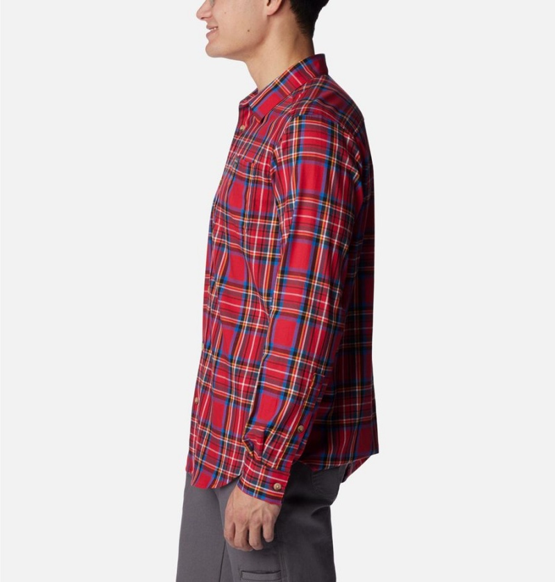 Columbia Vapor Ridge III Long Sleeve Men's Shirt Red | KIPVMZ-164
