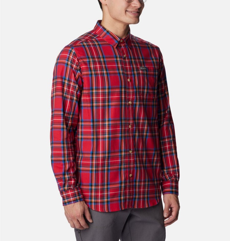 Columbia Vapor Ridge III Long Sleeve Men's Shirt Red | KIPVMZ-164
