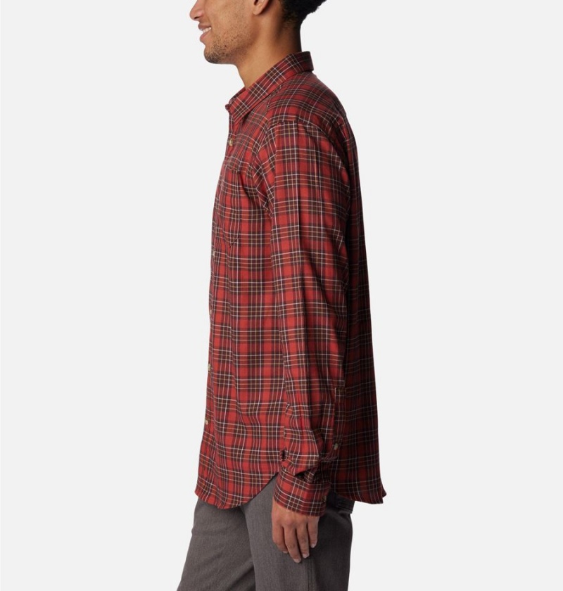 Columbia Vapor Ridge III Long Sleeve Men's Shirt Red | ATZXEN-681