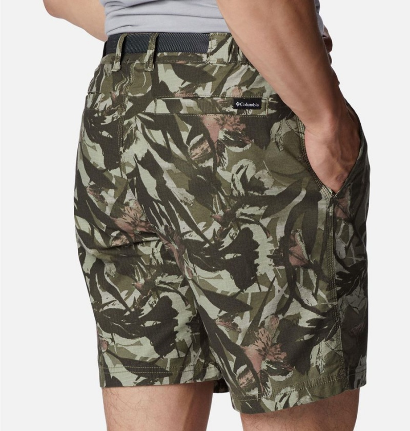 Columbia Wallowa Belted Men's Shorts Green | UJFSPR-853