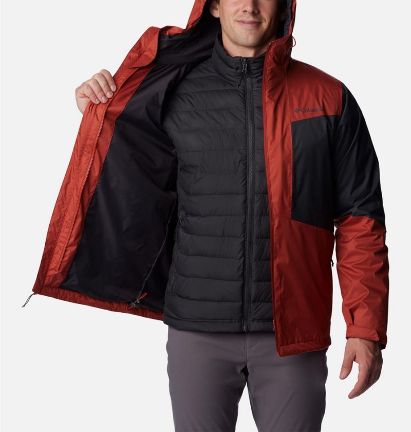 Columbia Wallowa Park Interchange Men's 3 In 1 Jackets Red | HUSWCM-524