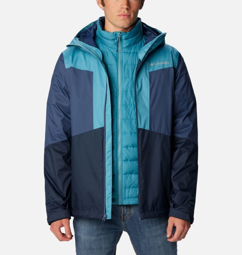 Columbia Wallowa Park Interchange Men's 3 In 1 Jackets Navy | VDCBUW-179