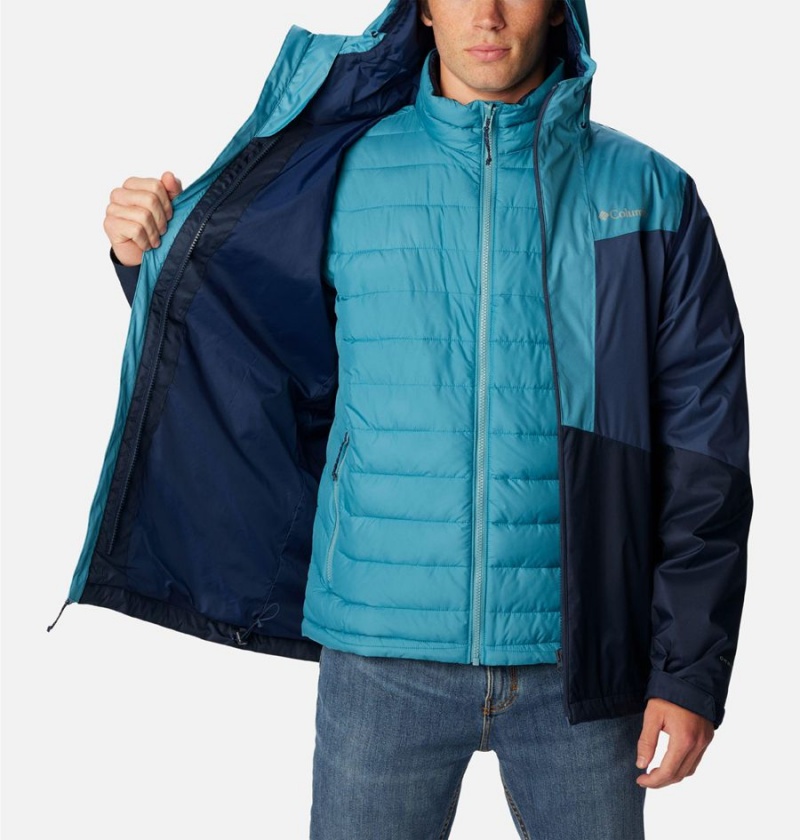 Columbia Wallowa Park Interchange Men's 3 In 1 Jackets Navy | VDCBUW-179