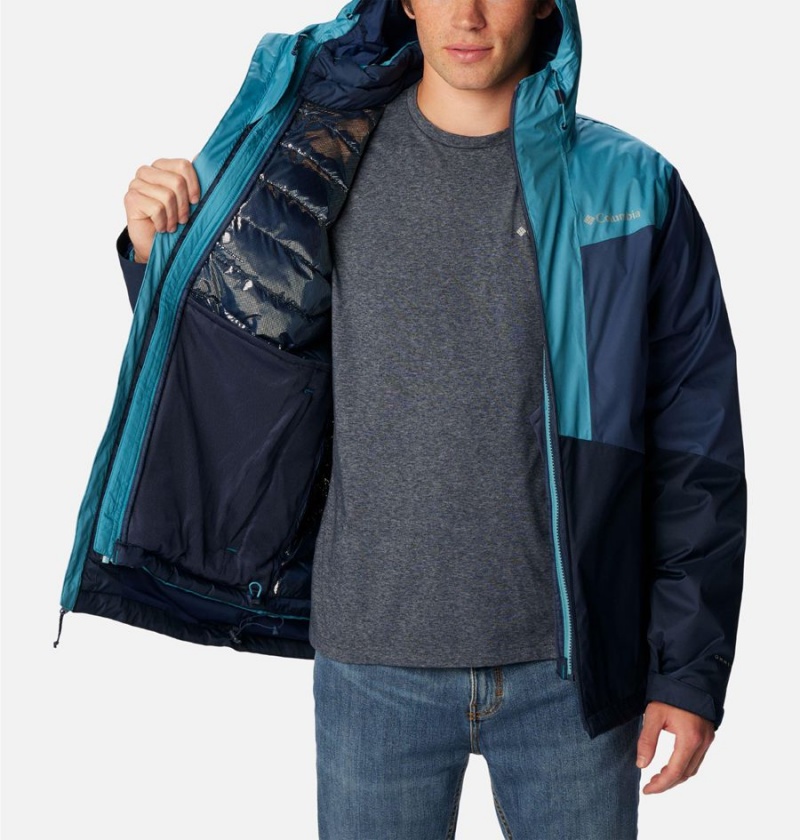 Columbia Wallowa Park Interchange Men's 3 In 1 Jackets Navy | VDCBUW-179