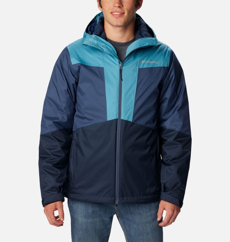 Columbia Wallowa Park Interchange Men\'s 3 In 1 Jackets Navy | VDCBUW-179