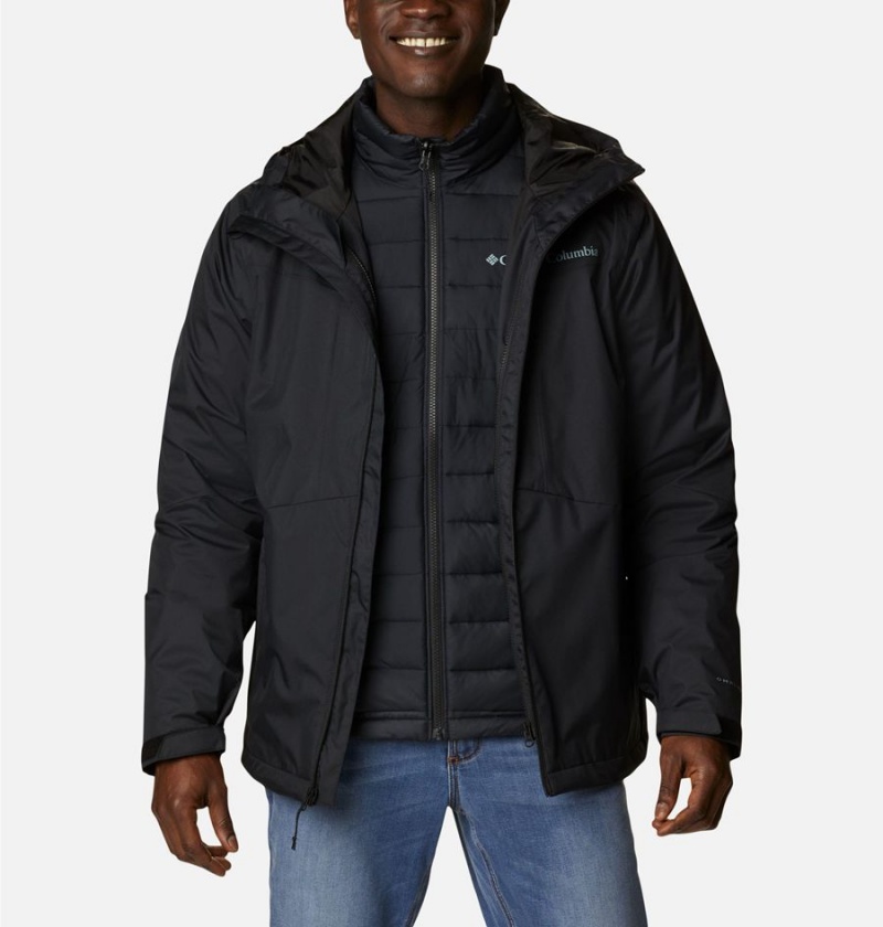 Columbia Wallowa Park Interchange Men's 3 In 1 Jackets Black | DBZHVI-704