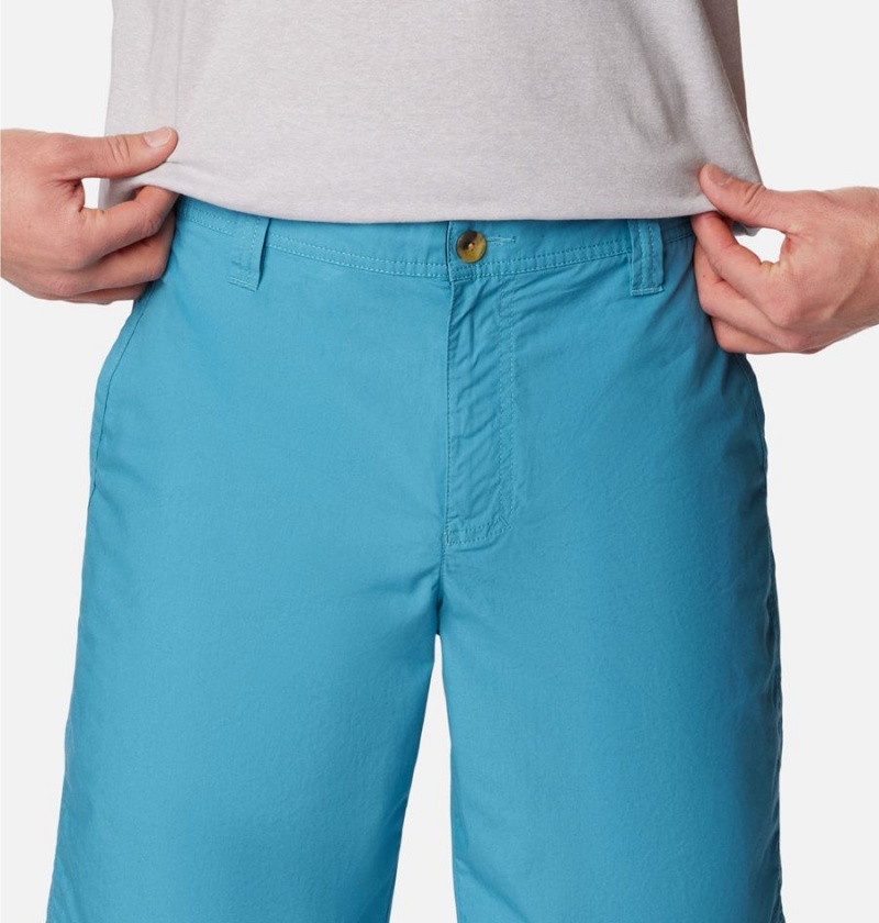Columbia Washed Out Men's Shorts Turquoise | YPWBDZ-928