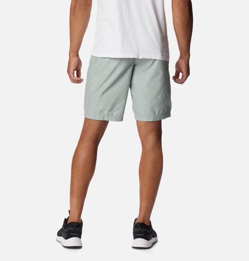 Columbia Washed Out Printed Men's Shorts Grey | SZQAHF-618