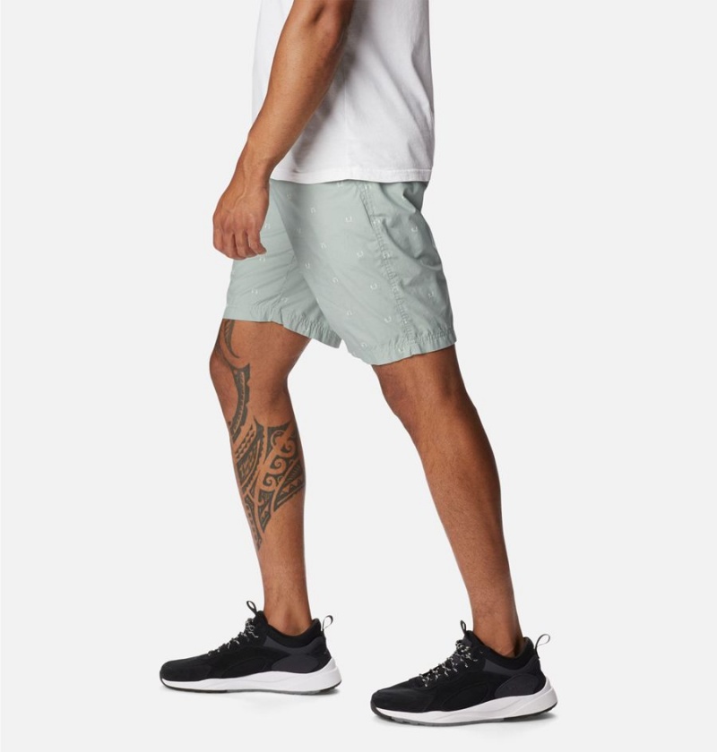 Columbia Washed Out Printed Men's Shorts Grey | SZQAHF-618