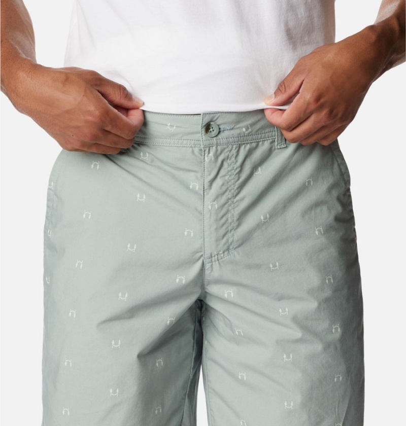Columbia Washed Out Printed Men's Shorts Grey | SZQAHF-618