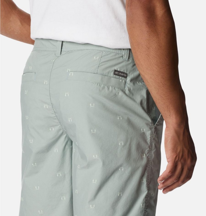 Columbia Washed Out Printed Men's Shorts Grey | SZQAHF-618