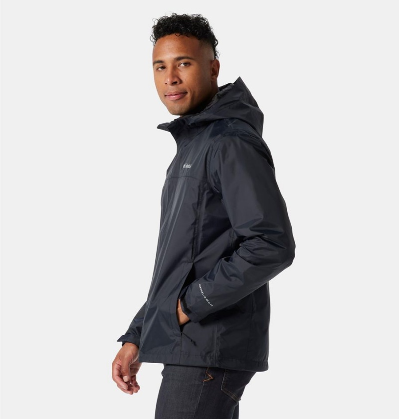 Columbia Watertight II Men's Rain Jacket Black | XDVBUC-320