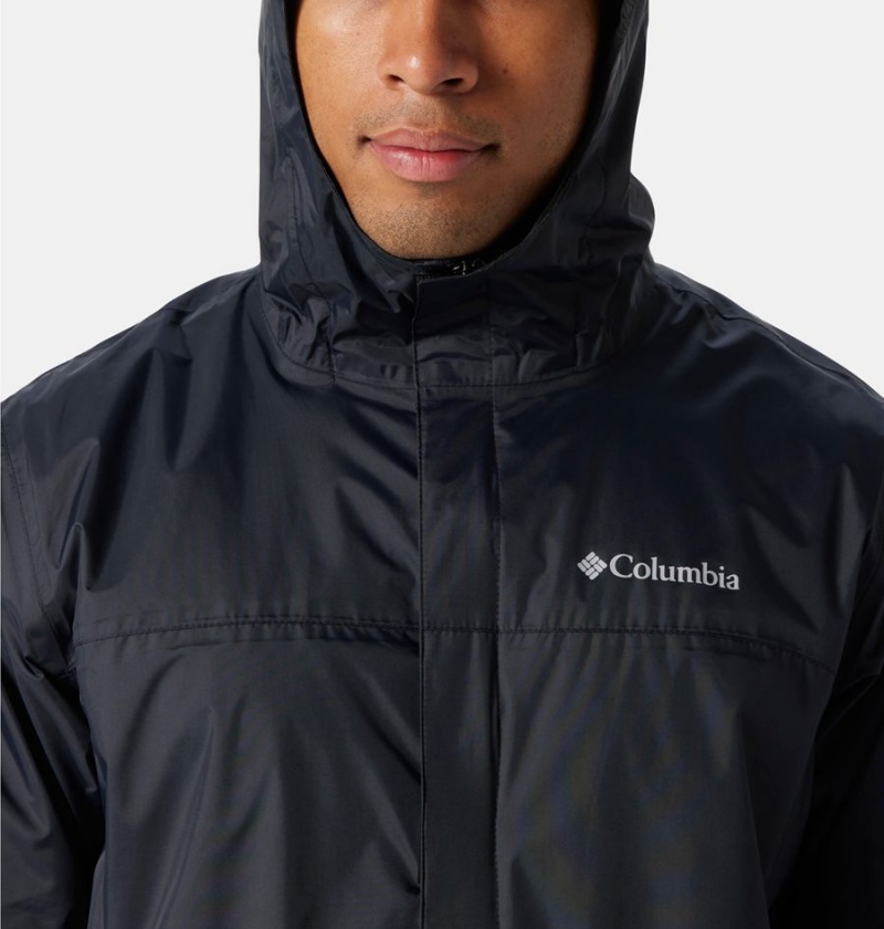 Columbia Watertight II Men's Rain Jacket Black | XDVBUC-320