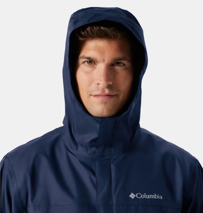 Columbia Watertight II Men's Rain Jacket Navy | PNBUAY-418
