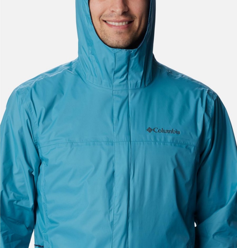 Columbia Watertight II Men's Rain Jacket Blue | KDMIJR-370