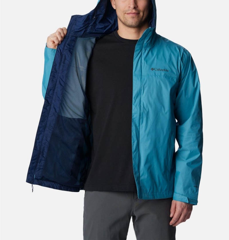 Columbia Watertight II Men's Rain Jacket Blue | KDMIJR-370