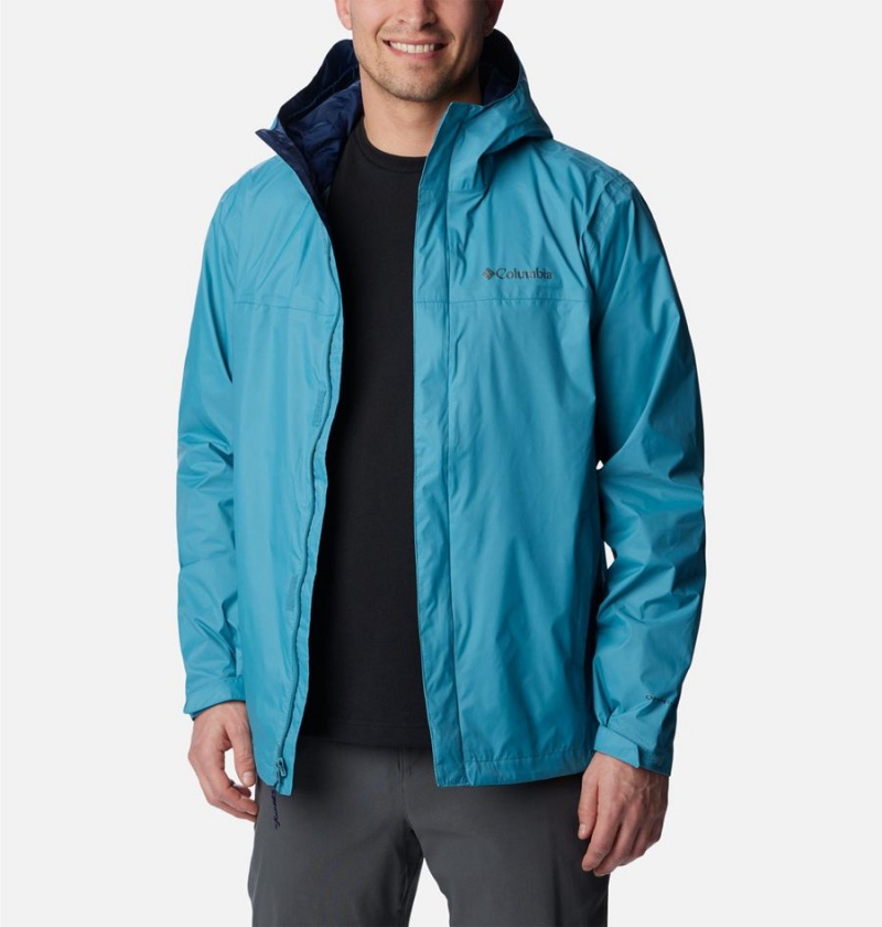 Columbia Watertight II Men's Rain Jacket Blue | KDMIJR-370