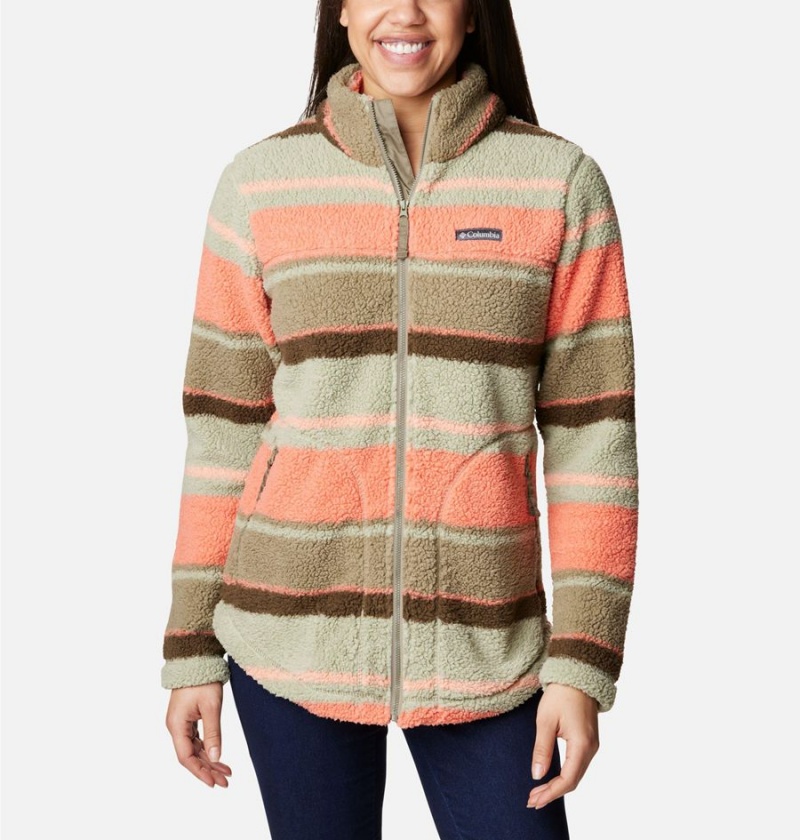 Columbia West Bend Full Zip Women\'s Fleece Jacket Green | BPNSLE-465