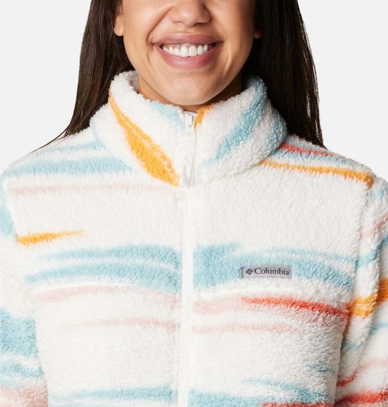 Columbia West Bend Full Zip Women's Fleece Jacket White | LSGVJY-352