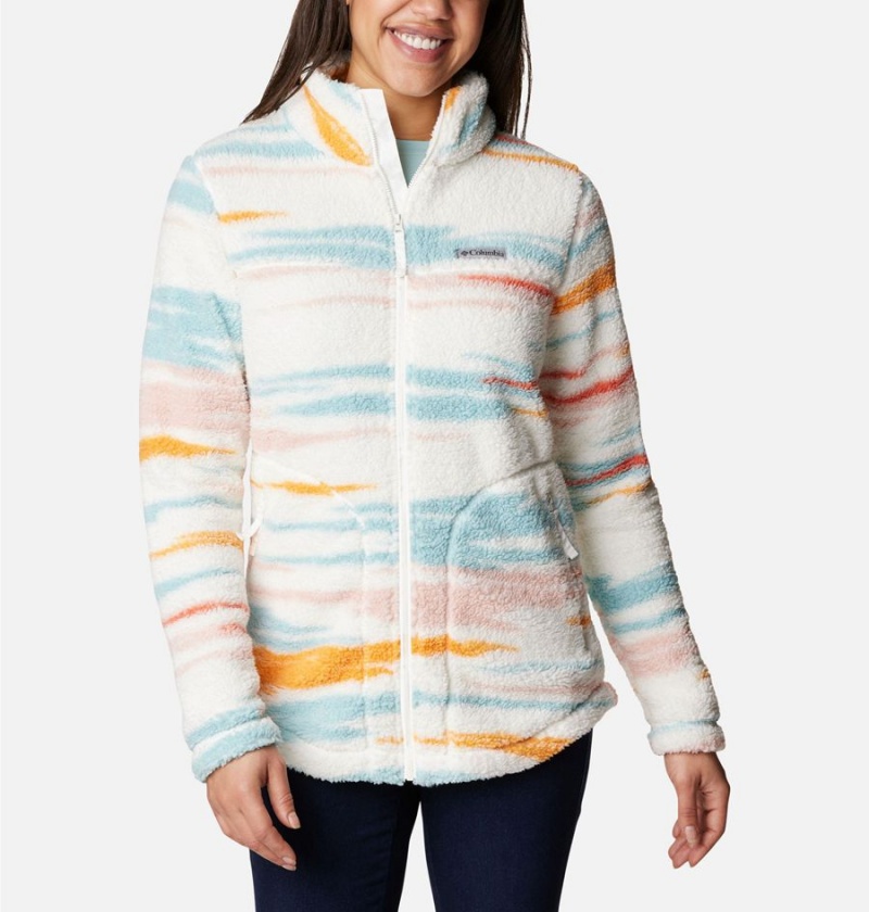 Columbia West Bend Full Zip Women\'s Fleece Jacket White | LSGVJY-352