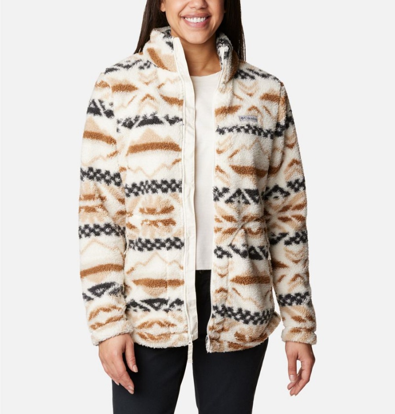 Columbia West Bend Full Zip Women's Fleece Jacket White | TVHOMB-724