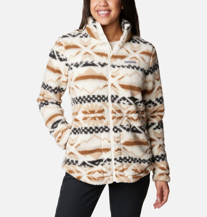 Columbia West Bend Full Zip Women\'s Fleece Jacket White | TVHOMB-724