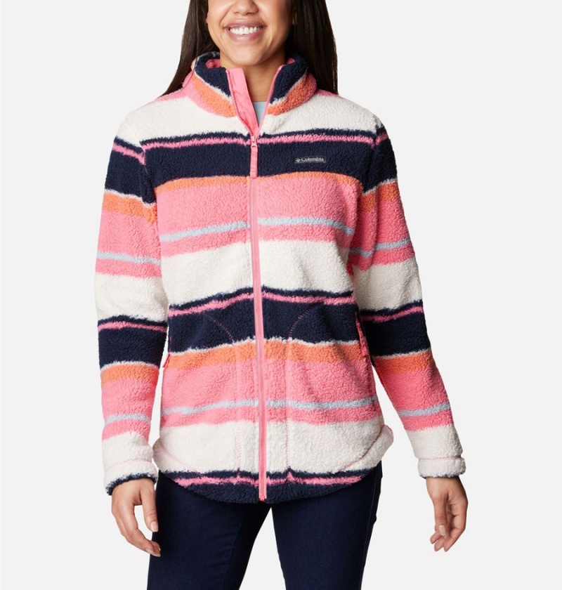 Columbia West Bend Full Zip Women\'s Fleece Jacket Pink | KXUCMO-789