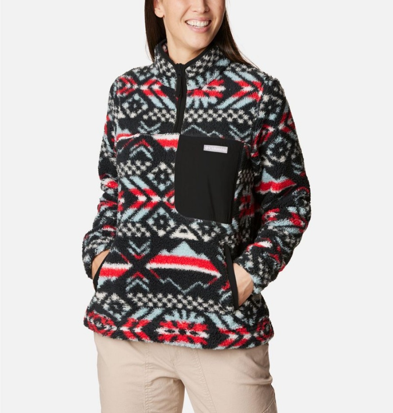 Columbia West Bend Quarter Zip Fleece Women's Pullover Red | DFSPZR-179