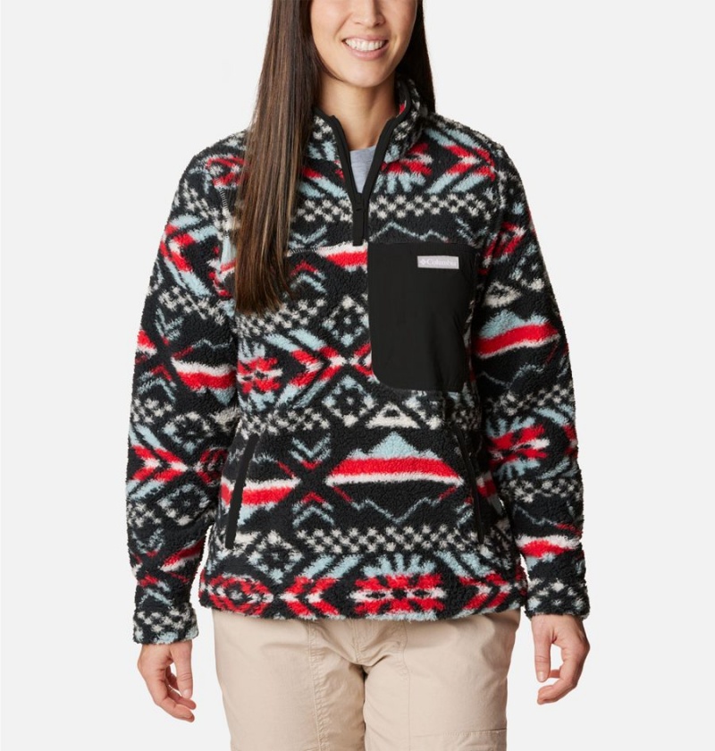 Columbia West Bend Quarter Zip Fleece Women\'s Pullover Red | DFSPZR-179