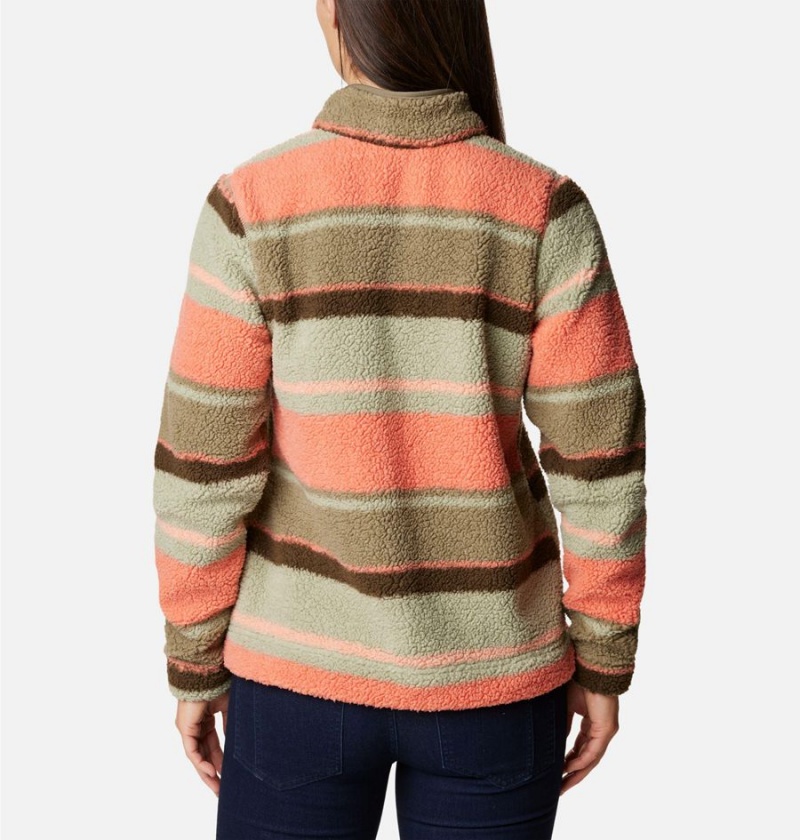 Columbia West Bend Quarter Zip Fleece Women's Pullover Green | QASJTP-586